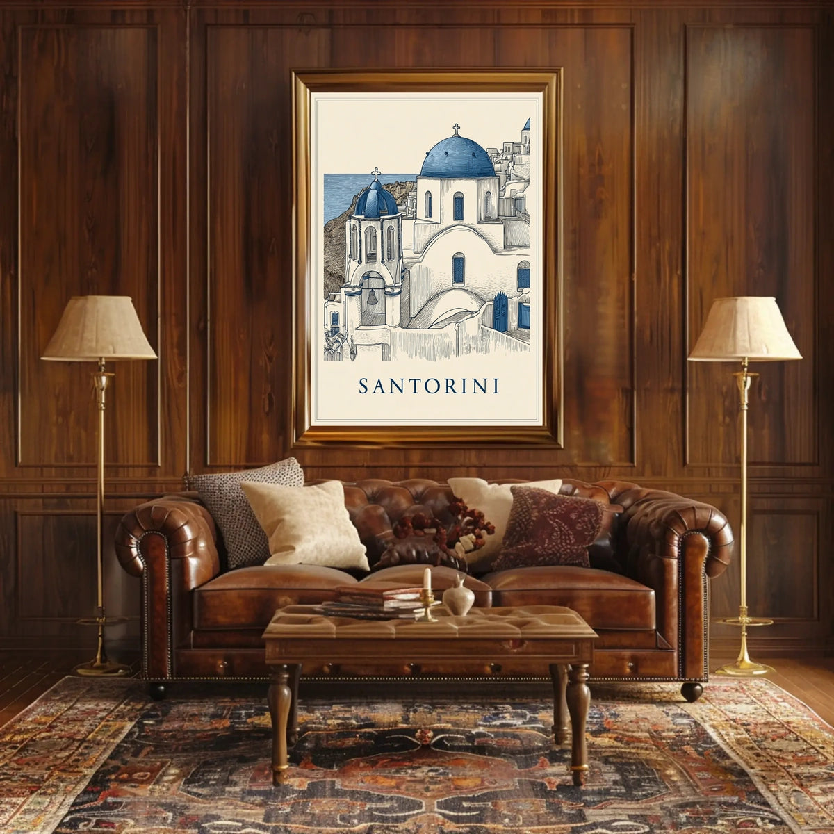 Santorini Serenity Poster