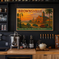 Brownsville Travel Poster Art Print