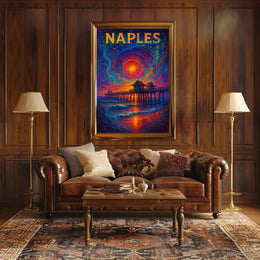 Naples A Cosmic Sunset Poster