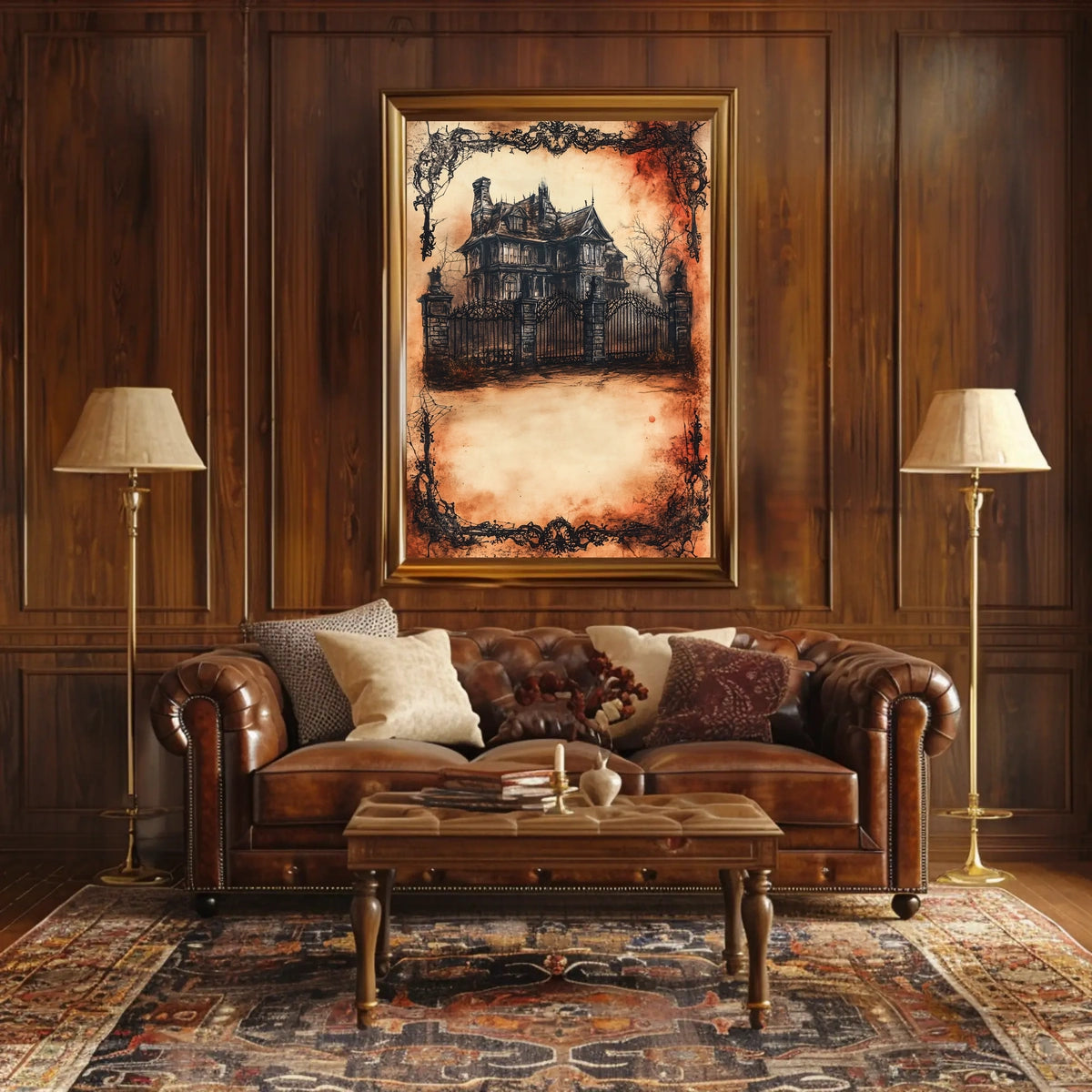 Victorian Gothic Mansion Art Print Cultural or Heritage Poster