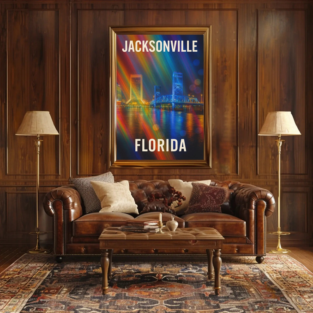 Jacksonville Cityscape Photo Realism Wanderlust Poster