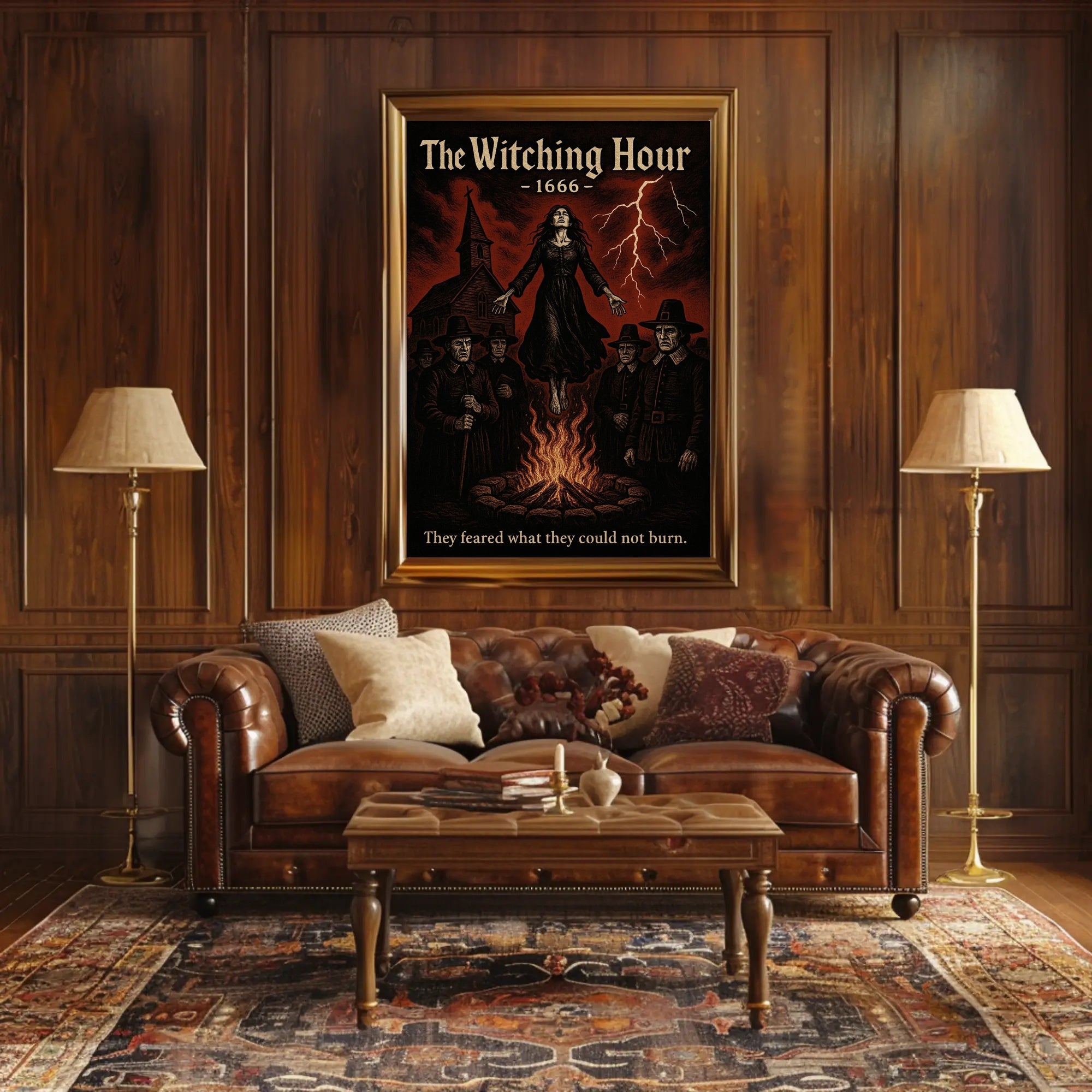 Witch Trial Levitation: Haunting Historical or Presidential Poster