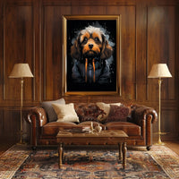 Stylized Dog Portrait: Urban Fashion Art Print