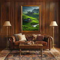 Tranquil Terraced Landscapes Southeast Asian Rice Paddies Heritage Poster
