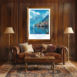 Tranquil Beauty of Lake Lucerne Poster
