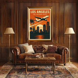Los Angeles Vintage Travel Poster