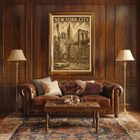 Iconic New York City Vintage Poster For NYC Lovers And Fans
