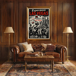 Experience Las Vegas Poster Neon Glow Wall Decor
