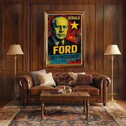 Gerald Ford 38th President of the United States Graffiti Pop Art Poster