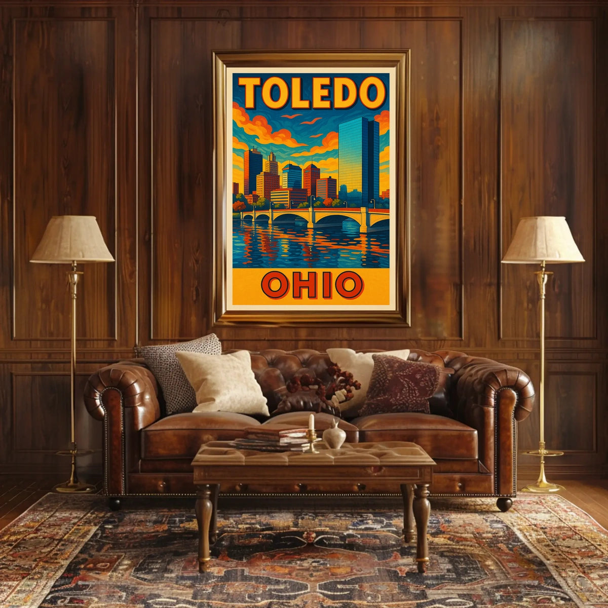 Toledo, Ohio A Vibrant Cityscape Poster