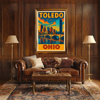 Toledo, Ohio A Vibrant Cityscape Poster