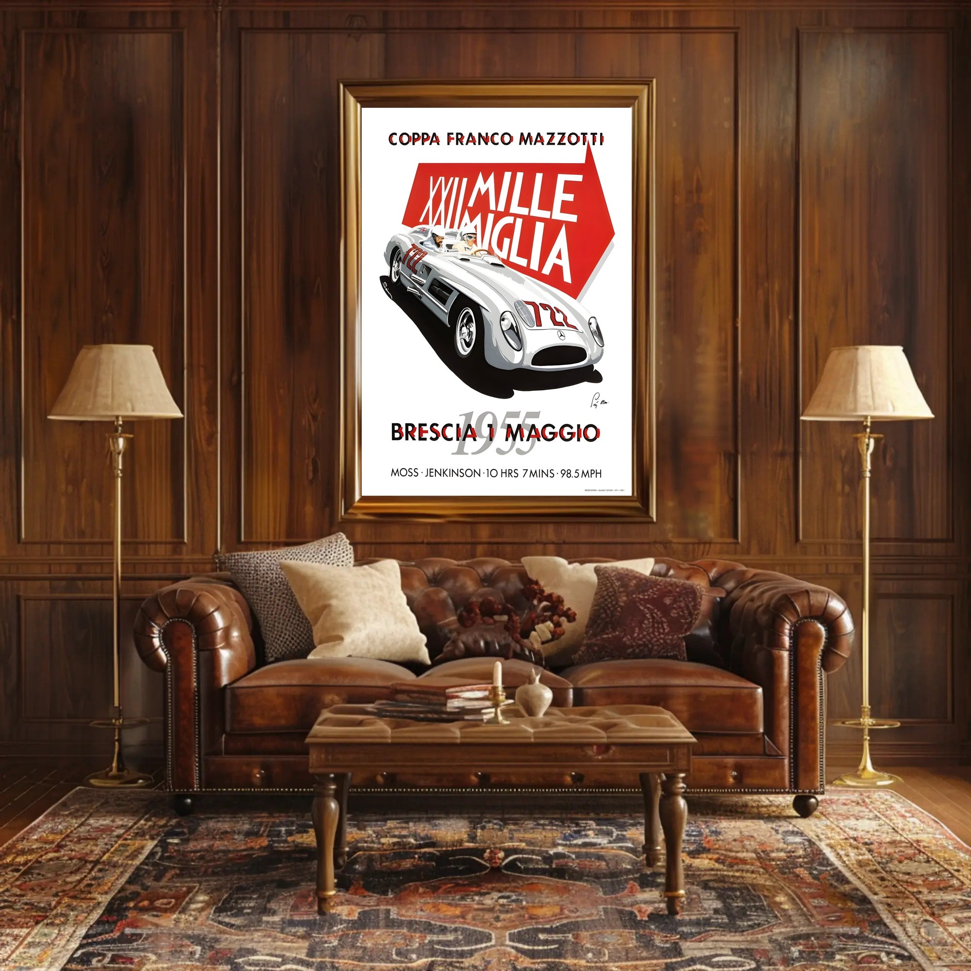 Mille Miglia 1955 Racing Poster