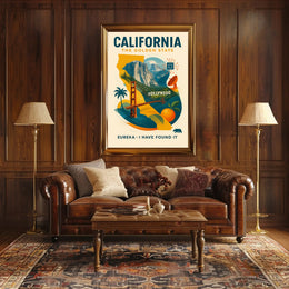 California Adventure: Vintage Travel Poster