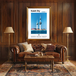 Kuwait City's Vibrant Urban Oasis Art Poster PosterGoat