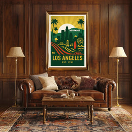 Los Angeles Highlights Poster PosterGoat