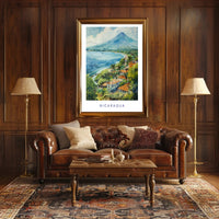 Nicaraguan Coastal Village Scene: Vibrant Travel Poster PosterGoat