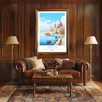 Valletta Malta Scenic Travel Poster
