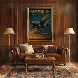 Budd RB Conestoga WWII Aviation Poster