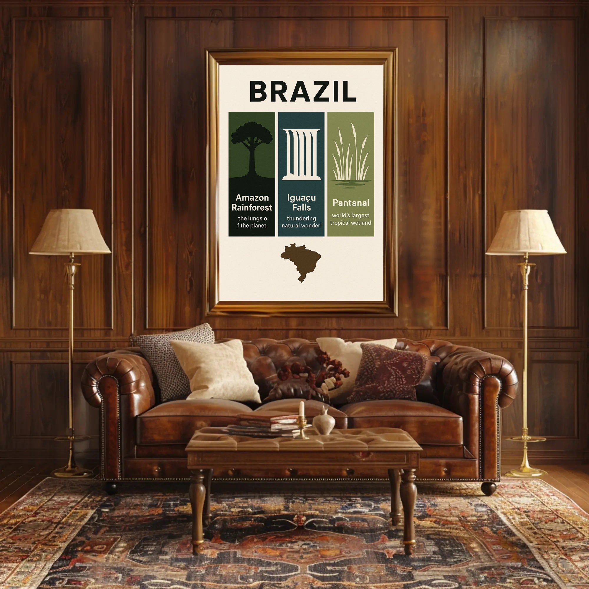 Wonders of Brazil Poster PosterGoat