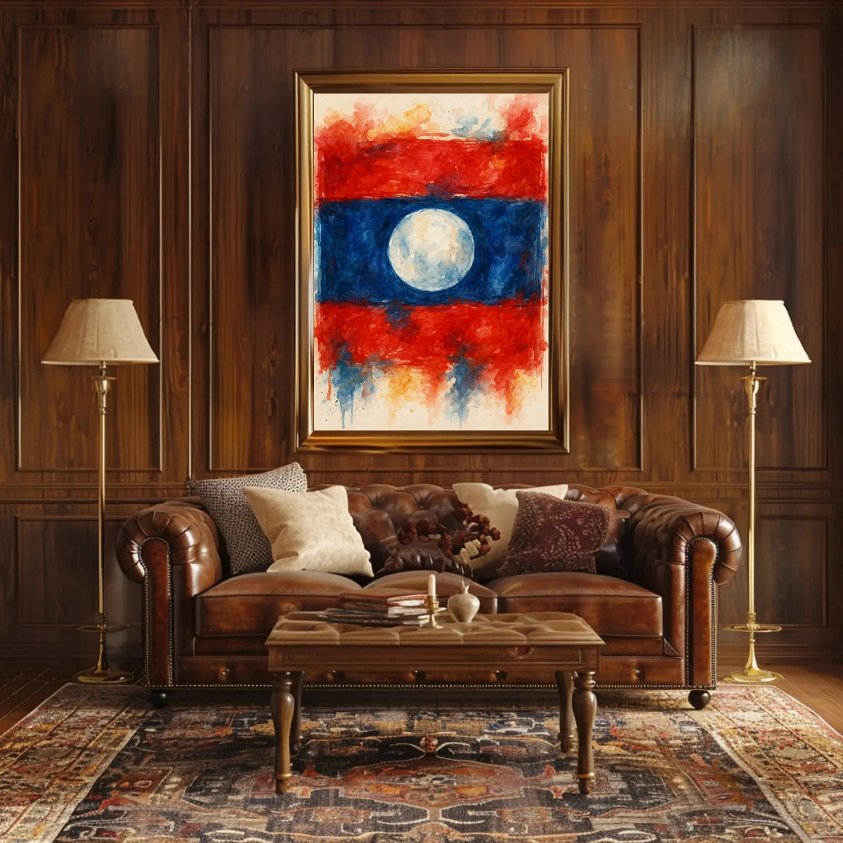 Abstract Watercolor Flag Abstract Poster