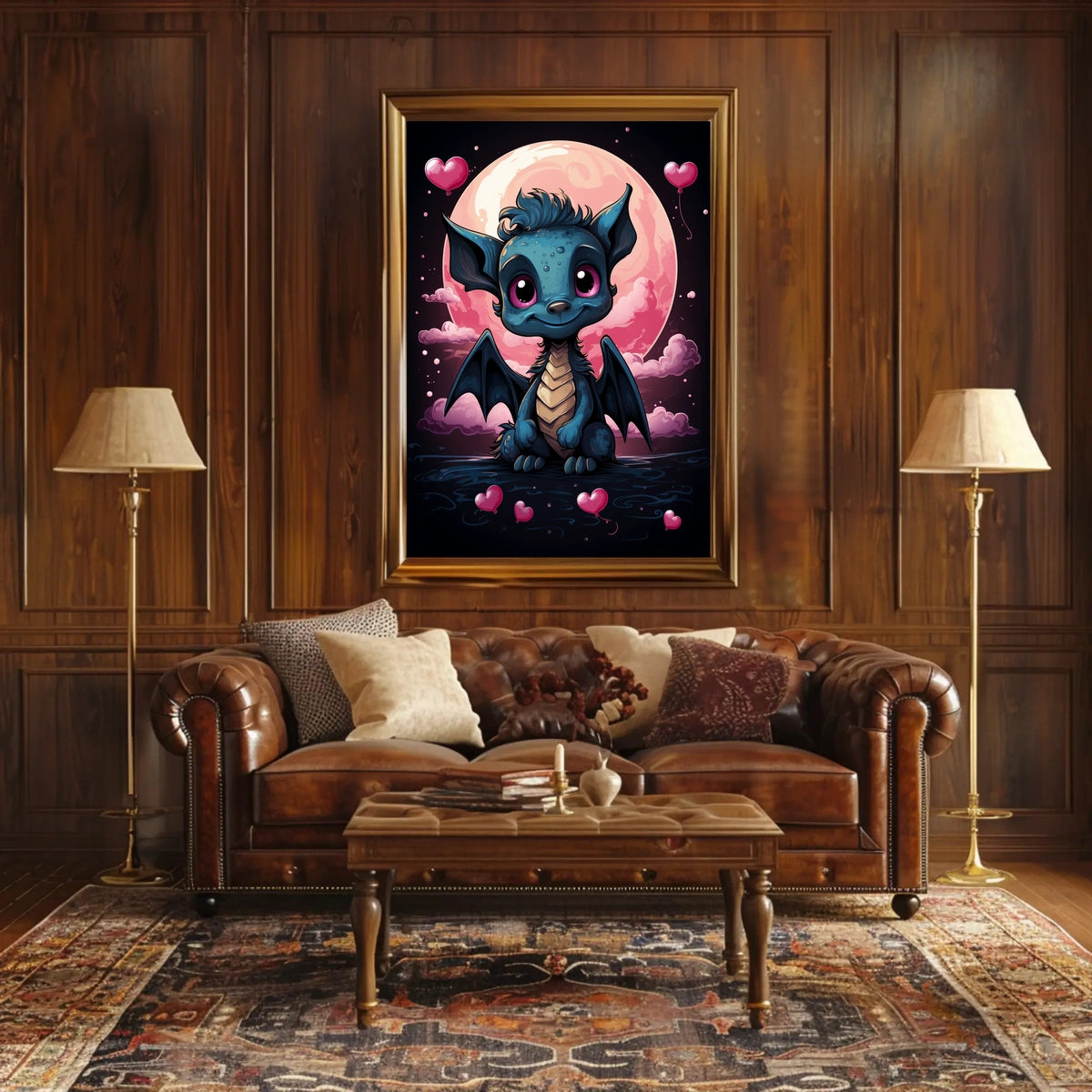 Moonlit Dreams The Adorable Dragon Art Print