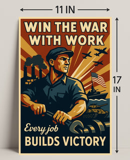 World War II Home-Front Labor Propaganda Poster