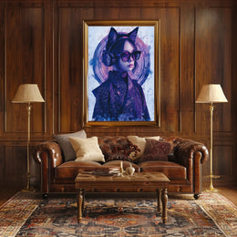 Futuristic Fashion Portrait Art Print for Home Decor PosterGoat