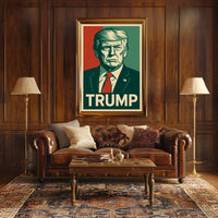 Trump Patriotic Portrait Photography Realism Poster