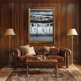 Icicle Serenity: Winter Calm Artistic Poster