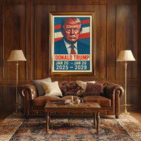 Donald Trump Presidential Term Patriotic Pop Art Poster