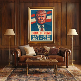 Donald Trump Presidential Term Patriotic Pop Art Poster