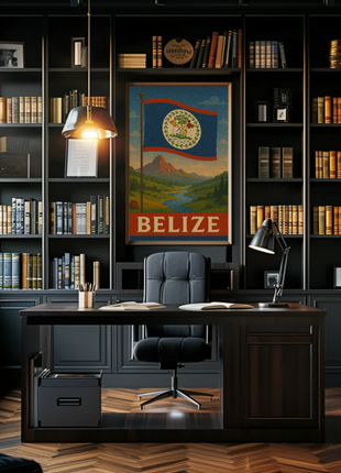 Belize Retro Travel Art Poster