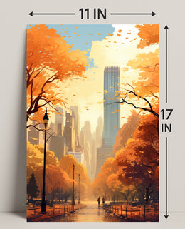 Autumn In The City Poster PosterGoat