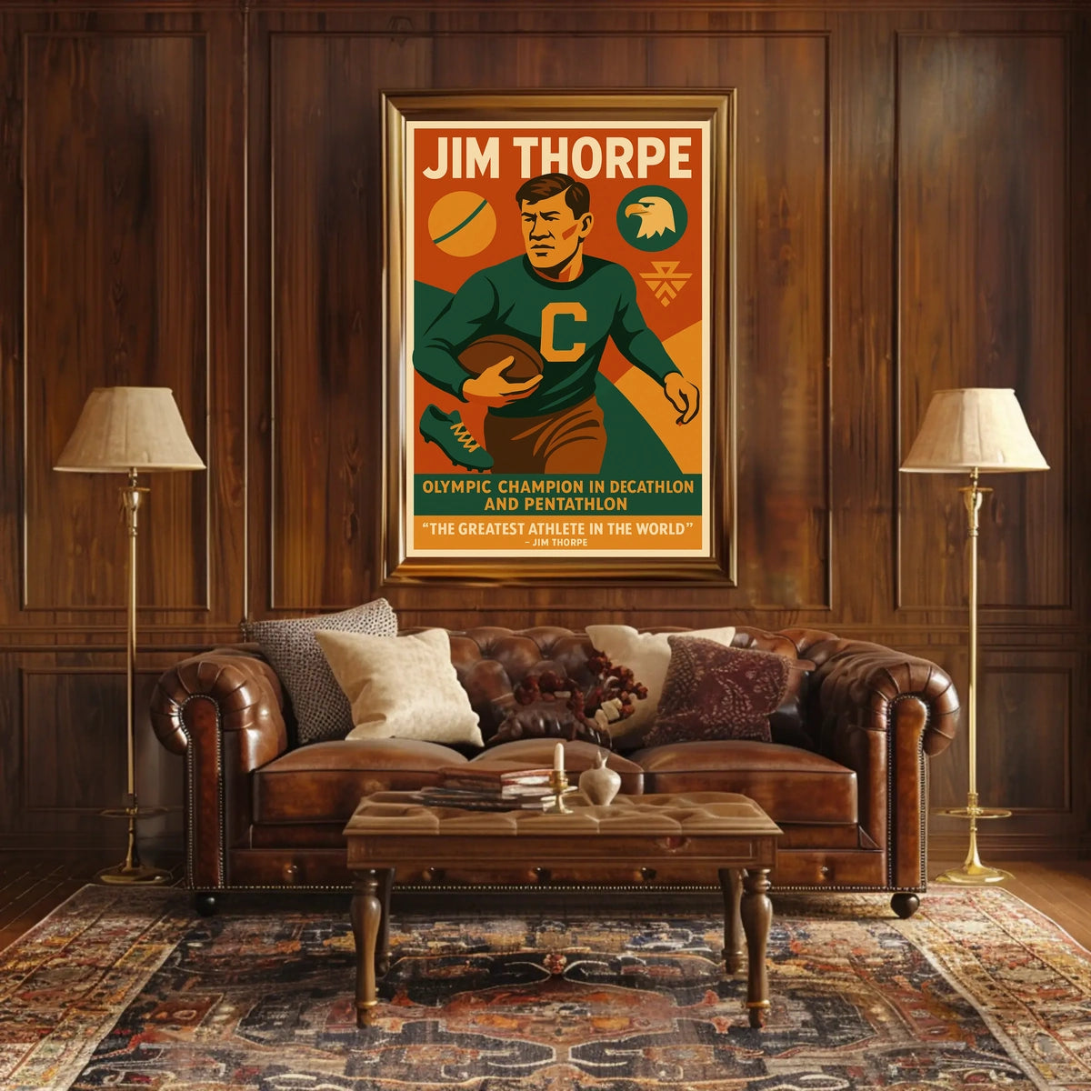 Celebrating Jim Thorpe Greatest Athlete Poster