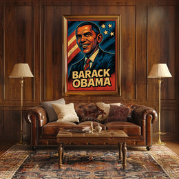 Barack Obama Inspirational Portrait Poster Wall Art