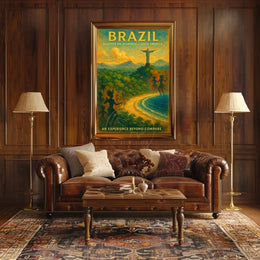 Brazilian Vibrance: Christ the Redeemer Travel Poster