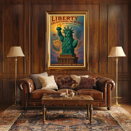 Statue of Liberty Vintage Patriotic Propaganda Poster