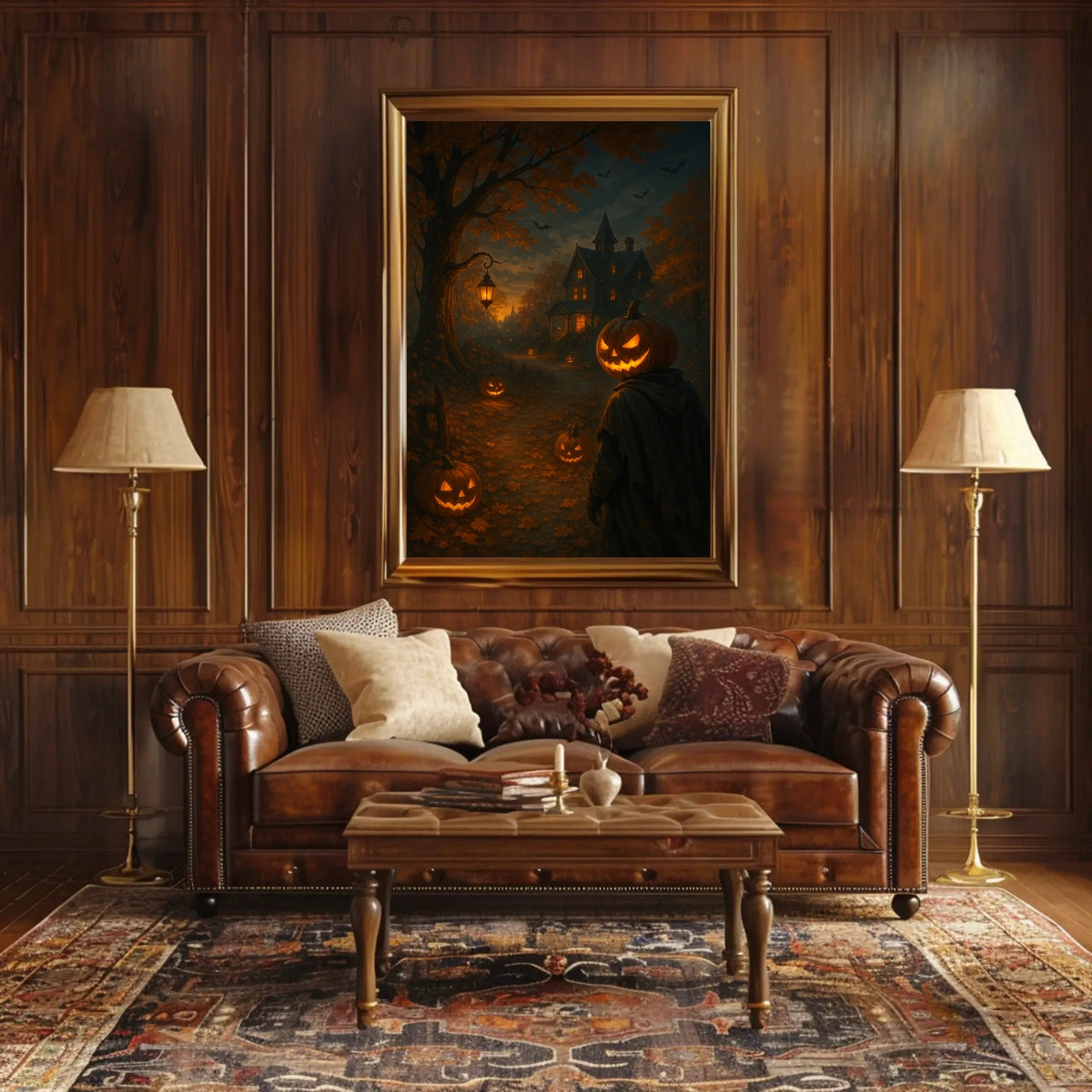 Halloween Night At The Haunted House Poster