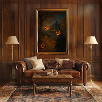 Halloween Night At The Haunted House Poster