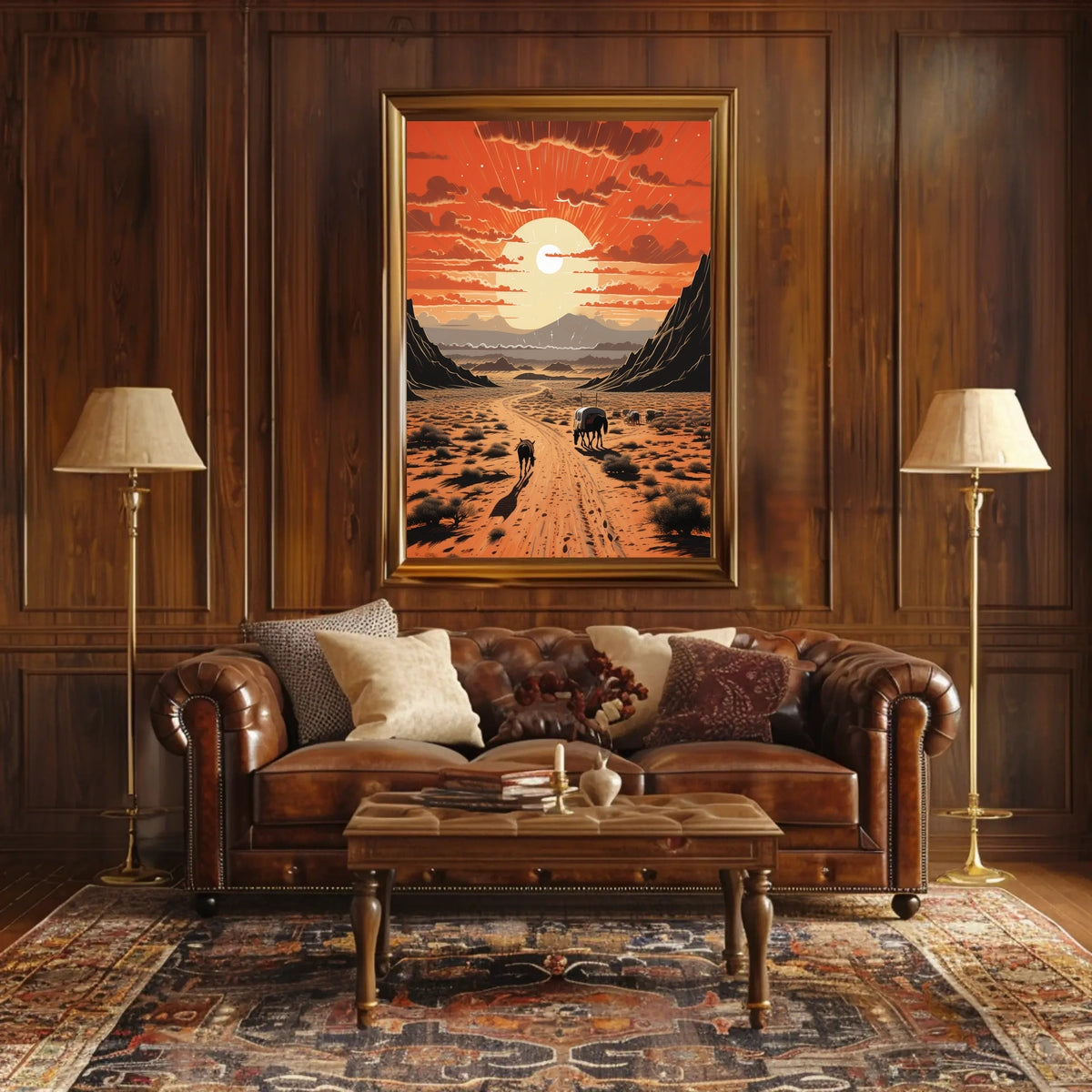 Desert Adventure in Vintage Western Travel Poster