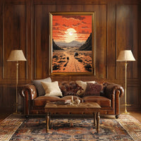 Desert Adventure in Vintage Western Travel Poster