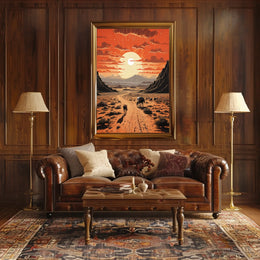 Desert Adventure in Vintage Western Travel Poster