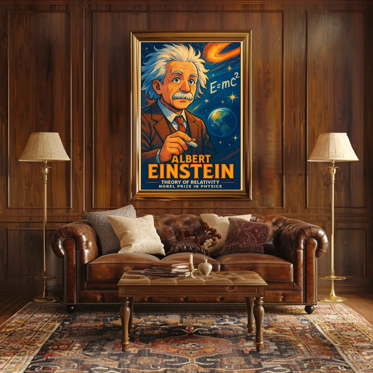 Einstein Relativity Science Inspirational Modern Educational Decor Wall Art Poster
