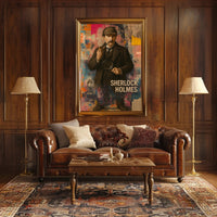 Sherlock Holmes Detective Vintage Art Poster - Pop Culture Poster