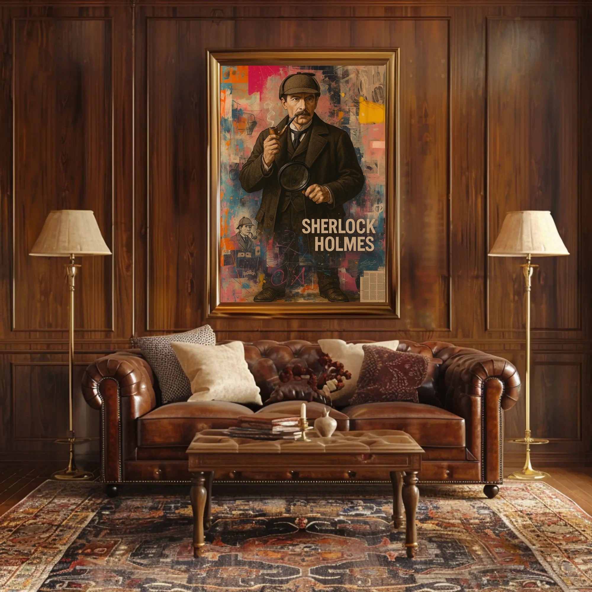 Sherlock Holmes Detective Vintage Art Poster - Pop Culture Poster