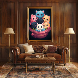 Basket Of Kittens Poster