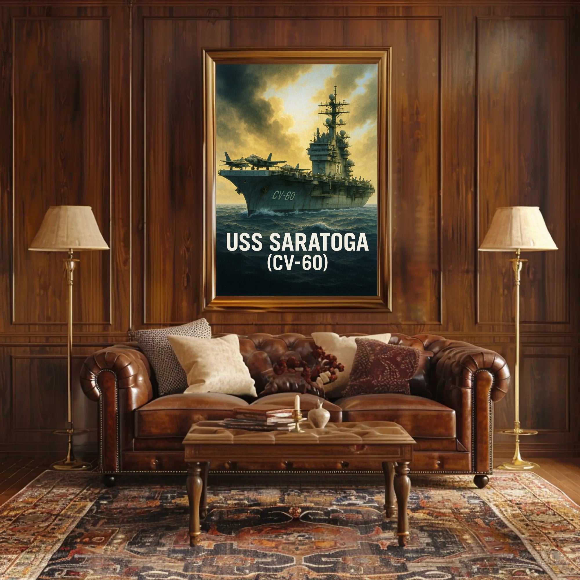 USS Saratoga (CV-60) Poster PosterGoat