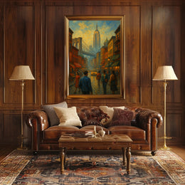 City Of Dreams Poster Dreamlike Cityscape At Dusk For Homes