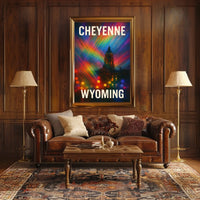 Cheyenne Wyoming Scenic Minimalist Decor Lovers Poster