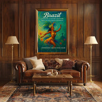 Brazilian Carnival Dance Captures Cultural Heritage Poster